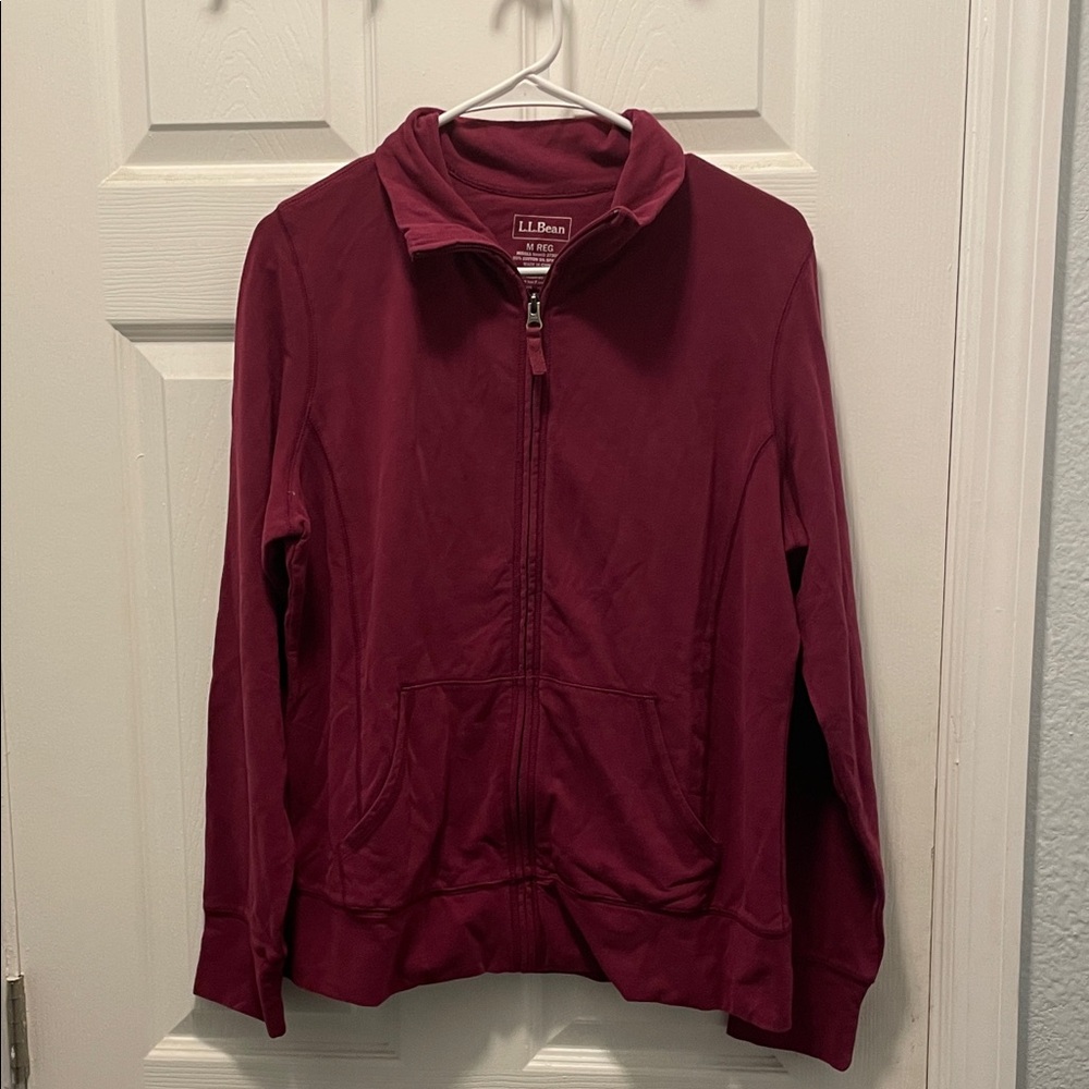 L.L. Bean Burgundy Full-Zip Jacket